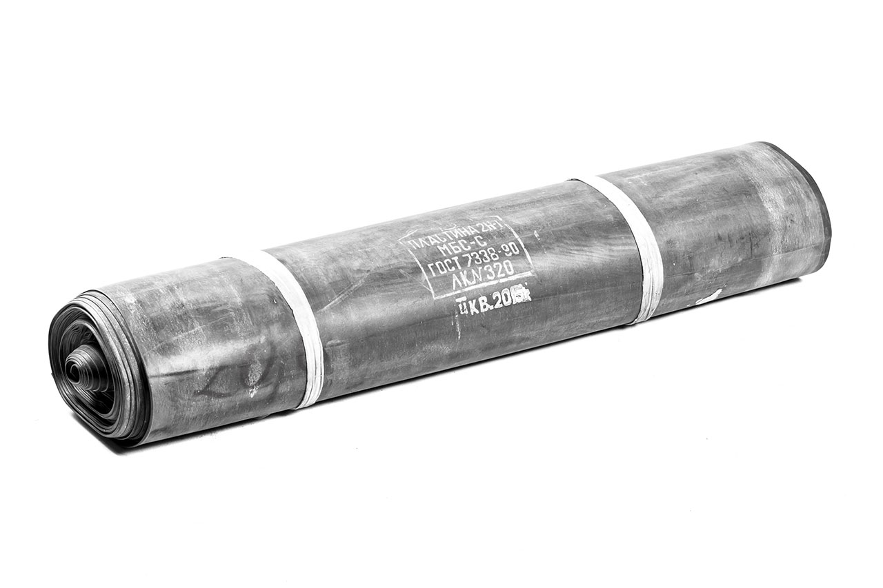Техпластина 1 мм МБС-С 2Н (шир.~1200/1400 мм) ГОСТ 7338-90