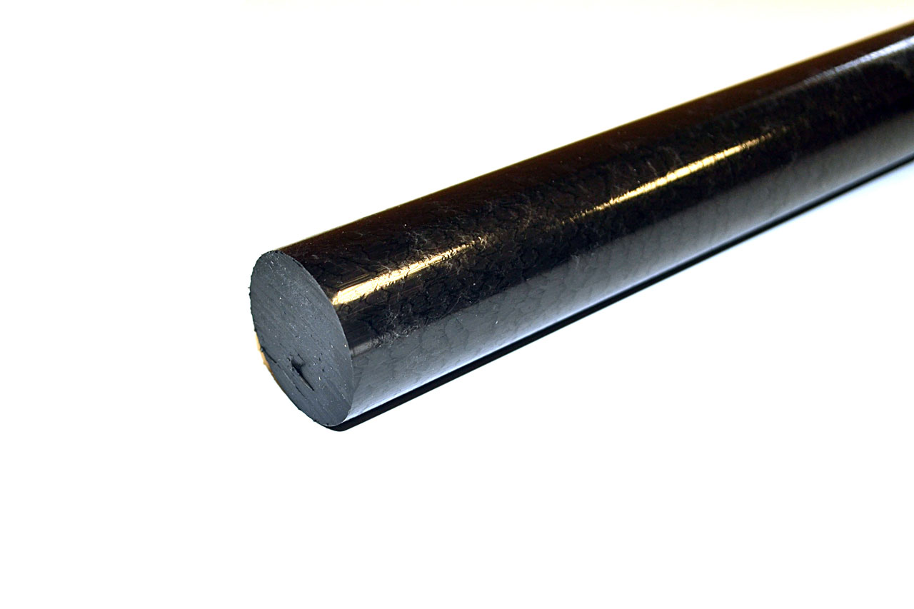 Капролон графитонаполненный стержень ПА-6 МГ Ф 35 мм (~1000 мм, ~1,3 кг) 